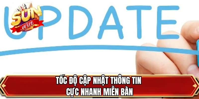 Tốc độ cập nhật thông tin cực nhanh miễn bàn
